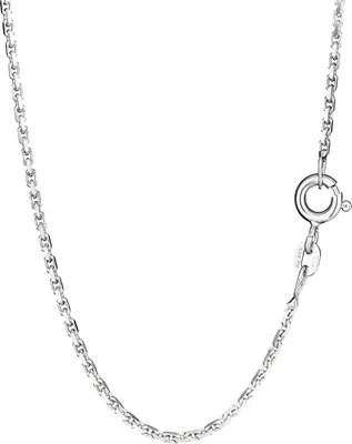 Produktbild von 50cm Massive Ankerkette Collier 925 Silber Kette Diamantiert 1,3mm 3,6g 3681