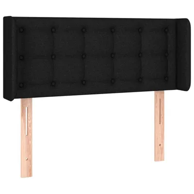 Obrázek produktu pro vidaXL Čelo postele s ušima černé 103x16x78/88 cm Látka