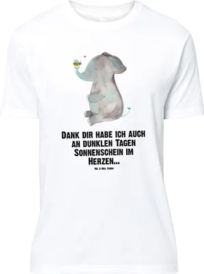 Produktbild von Mr. & Mrs. Panda Größe XL T-Shirt Elefant Biene - Weiß - Geschenk, Liebesspruch, Liebe, Lustige Sprüche, mit Spruch, Jahrestag, Tshirt, Shirt, Hochzeitsgeschenk