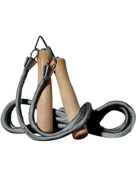 Produktbild von ENDURANCE Springseil Wooden Handle mit Holzgriffen 1004 Pearl Grey One size