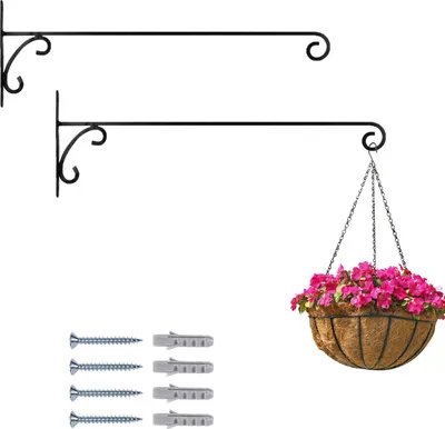 Produktbild von 2er Set Wandhaken fuer Blumenampel Laternenhaken Tarmo 35cm
