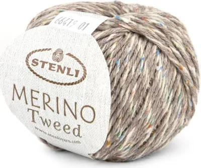 Zdjęcie produktu dla Włóczka Stenli Merino Tweed 66419 / szarobeżowy