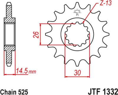 Obrázok produktu pre Zębnik Jt 525 16T
