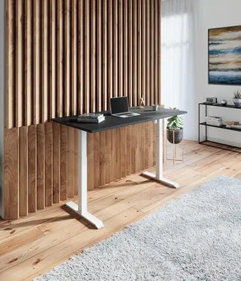 Produktbild von Tischplatte 200x80 cm für Schreibtische und Esstische – Hergestellt in Europa – 25 mm stabile und langlebige Tischplatte (Schwarz)
