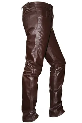 Produktbild von Lederhose Lederjeans bikerjeans echtleder hose aus Büffelleder braun, Größe:54/XL
