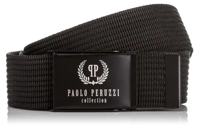 Produktbild von Herrengürtel 105 cm Gurtband mit Clipschnalle Paolo Peruzzi Herrengürtel schwarz PW-12-105