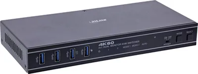 Immagine prodotto di Switch KVM InLine®, 2-fach, HDMI, 4K60Hz, doppio monitor