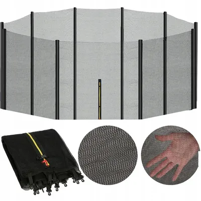 Obrázek produktu pro Vnější síť pro trampolíny 10 sloupků, průměr trampolíny 460 cm, výška: 180 cm, bezpečnostní síť, síť proti pádu, náhradní síť
