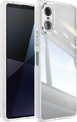 Produktbild von Handyhülle für Sony Xperia 10 VI Hybrid Transparent TPU PC Militärschutz mit Kameraabdeckung Weiß