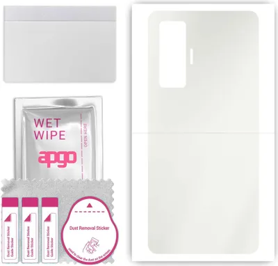 Produktbild von apgo Rückseite Schutzfolie, Matt, kompatibel mit Vivo iQOO 5 Pro, Hinten Hydrogel-Displayschutzfolie mit Positionierhilfe, kratzfest, einfache Montage