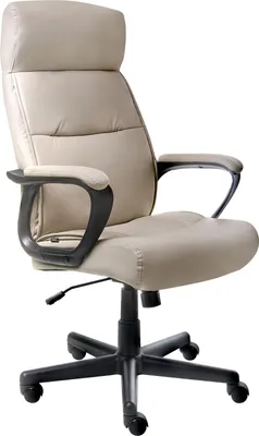 Produktbild von BELIANI Chefsessel beige Kunstleder drehbar höhenverstellbar mit Armlehnen für Homeoffice und Arbeitszimmer traditionelles Design