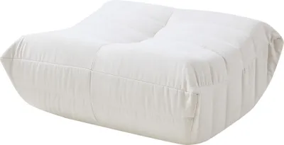 Zdjęcie produktu dla Podnóżek 'Kodsø' pufa 35 x 80 x 65 cm siedzisko pufa tapicerowane mikrofibra beżowy