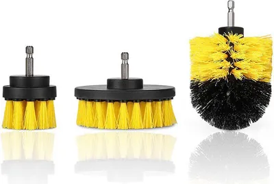 Immagine prodotto di 3Cs/Set spazzola per pneumatici auto trapano elettrico di pulizia strumento domestico giallo