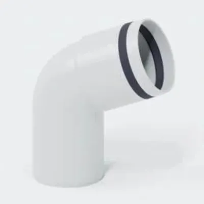 Obrázok produktu pre POLOPLAST Bogen, DN50, POLO-KAL 3S, PP-MD, priemer 50 mm, uhol 67,5°, biela farba, 1 kus.