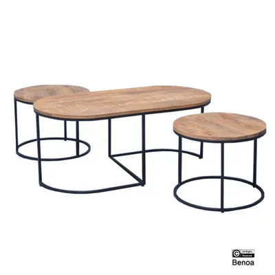 Produktbild von Benoa Helmetta – Set aus 3 ovalen Couchtischen