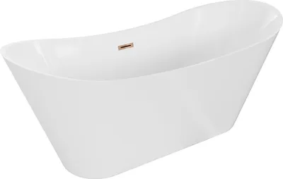Image de Mexen Celia baignoire autoportante 170 x 75 cm, blanc, vidage or rose - 52331707500-60