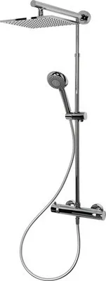 Produktbild von Duschsäule inkl. Thermostat Schulte Classic plus extra-flache Kopfbrause eckig chrom D964161