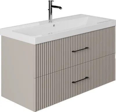 Produktbild von Waschtisch-Set Liana | Waschtisch mit Unterschrank 100 cm | Badmöbel Waschbecken