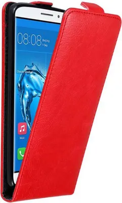 Produktbild von Cadorabo Hülle für Huawei NOVA PLUS Schutz Hülle in Rot Flip Etui Handyhülle Case Cover
