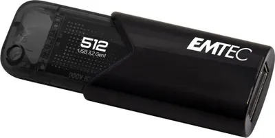 Produktbild von Emtec B110 Click Easy 3.2 USB-Stick 512 GB USB Typ-A 3.2 Gen 2 (3.1 Gen 2) Schwarz