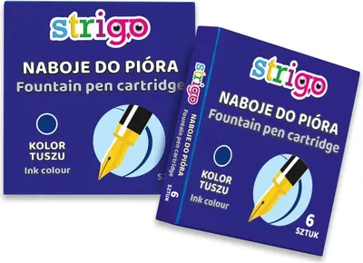 Zdjęcie produktu dla Strigo Naboje do piór wiecznych niebieskie 6 sztuk