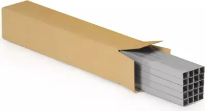Produktbild von 5 längliche Verpackungskartons 80 x 10 x 10 cm - 2-wellig