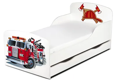 Produktbild von Bayagu Weißes Kinderbett 140x70cm mit Matratze Schublade und Lattenrost