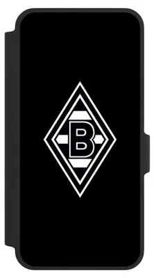 Produktbild von NIVOCASE Klapphülle für Samsung Galaxy A37 5G  Handyhülle aus Kunst Leder NIVOflip schwarz Borussia Mönchengladbach Gladbach Wappen