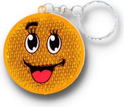 Produktbild von Reflektierender Smiley-Schlüsselanhänger