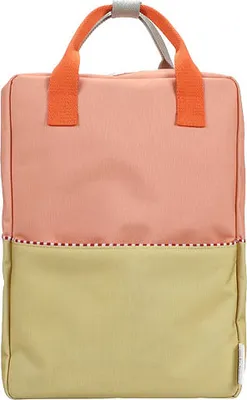 Produktbild von Sticky Lemon backpack large | wonders | colourblocking | coral pink + reed green -