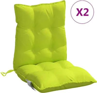 Produktbild von Niedriglehner-Auflagen 2 Stk. Knallgrün Oxford-Gewebe
