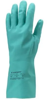 Obrázok produktu pre Ochranné rukavice, zelené, nitrilové, odolné voči chemikáliám, zdrsnené, veľkosť 10/XL, 5510
