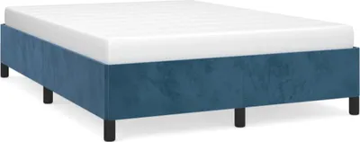 Obrázek produktu pro vidaXL Rám postele bez matrace tmavě modrý 140x200 cm sametový