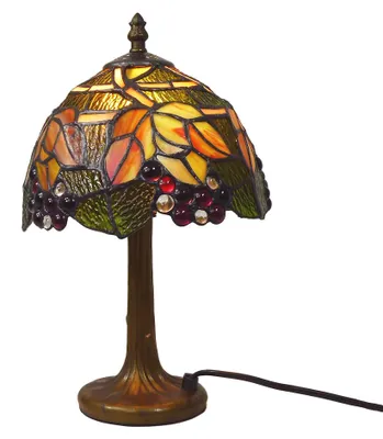 Produktbild von Tischleuchte Corina Echtglas Tiffany Stil Lampe Nachttischleuchte Höhe 37cm