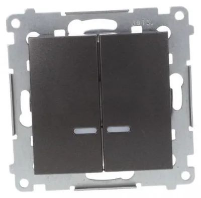 Obrázek produktu pro Kontakt-Simon DW5BL.01/48, Plast, Antracit, IP20, IP44, 250 V, 10 A, 75 mm