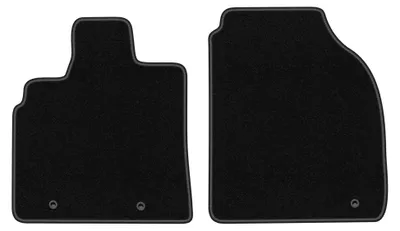 Produktbild von Velours-Fußmatten Vorne für Acura MDX I 2001-2006 (SUV) – 2-tlg, Schwarz, passgenau – Wielganizator BASIC