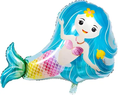 Immagine prodotto di Pallone in foil con motivo di sirena colorata, circa 54*82 cm