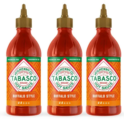 Immagine prodotto di Tabasco Squeeze, confezione multipla di salsa piccante - Set di salsa piccante con 3 flaconi da 256 ml, facili da spremere, senza glutine, conservanti e grassi (3 x Buffalo)