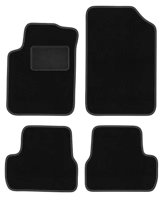 Obrázek produktu pro Velurové autokoberce pro: Citroen C3 I 2002-2009 (hatchback) – sada 4 ks, černé, na míru – Wielganizator LUX