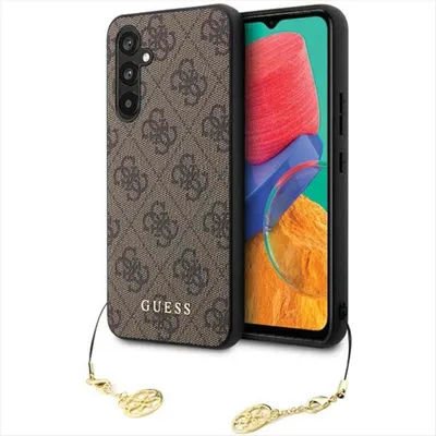 Obrázek produktu pro Guess, pouzdro Galaxy S23 FE s motivem 4G a přívěskem proti otřesům, hnědé