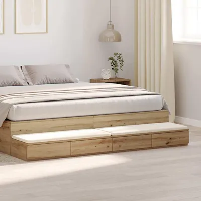 Obrázek produktu pro Zásuvky pod postel Artisanový dub 200 x 36,5 x 16,5 cm