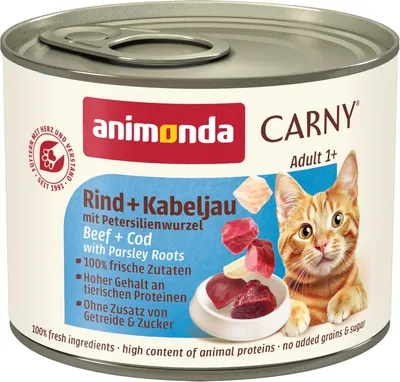 Produktbild von Animonda Katze Carny Adult Kabeljau + Petersilie 6 x 200g Pack