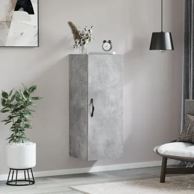 Immagine prodotto di vidaXL Armadio a muro grigio cemento 34,5x34x90 cm materiale a base di legno