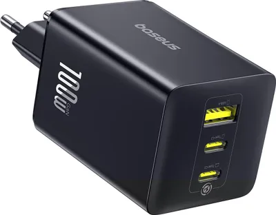 Zdjęcie produktu dla Ładowarka Sieciowa Baseus Enerfill Fe11 100W 2 X Usb-C + Usb-A - Czarna