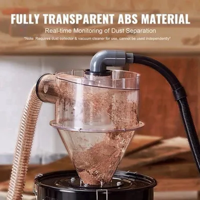 Image de Aspirateur cyclonique - Filtre à poussière de 4 pouces - Élimination efficace de la poussière pour les ateliers