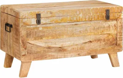 Image de Boîte de rangement 70 x 35 x 40 cm bois de manguier massif