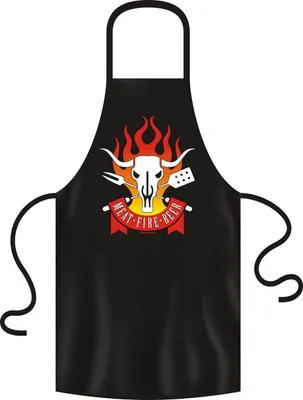 Obrázek produktu pro Maso na ohni a pivo BBQ Gril - Zástěra na grilování - Zástěra