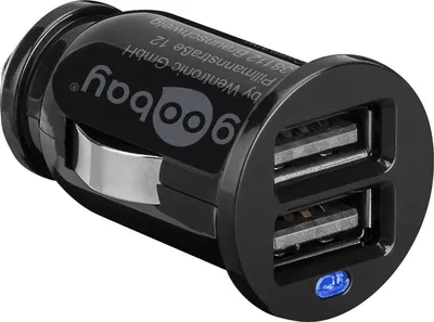 Produktbild von Podwójna ładowarka samochodowa USB 2.1A czarna
