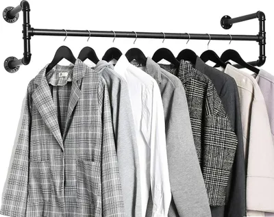 Produktbild von Kleiderständer, Wandmontage, Industriedesign, schwarz