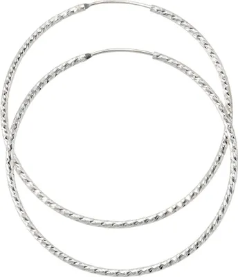Produktbild von Creolen Creole Ohrringe aus 925 Silber diamantiert Durchmesser 50mm Damen